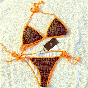 FENDI NEW ORANGE BIKINI NEW